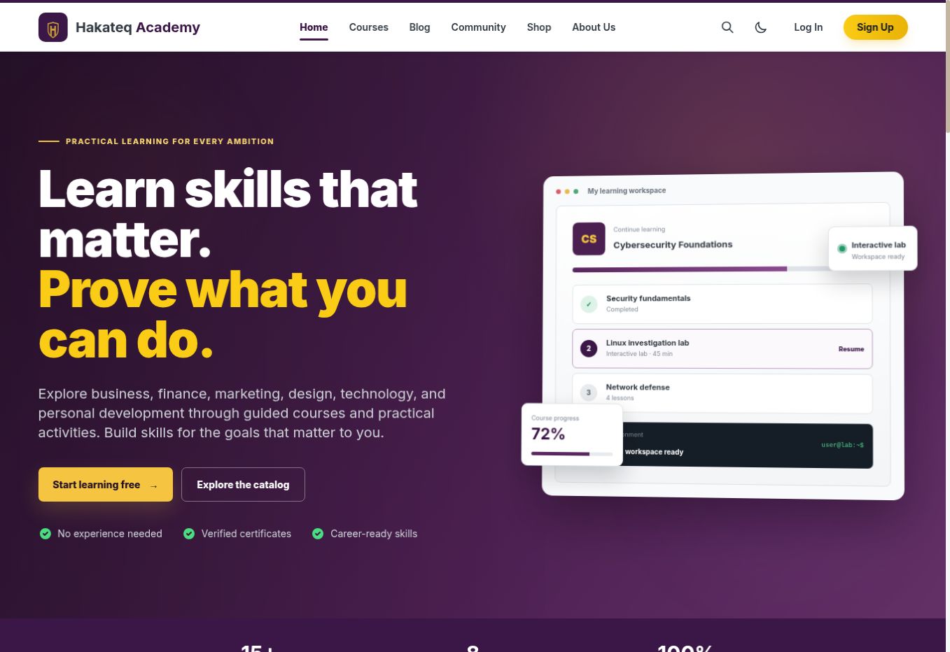 Hakateq Academy - Online Learning Platform