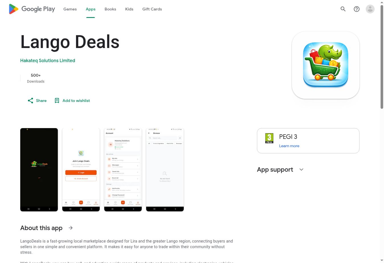 Lango Deals - Marketplace Website & Android App project image
